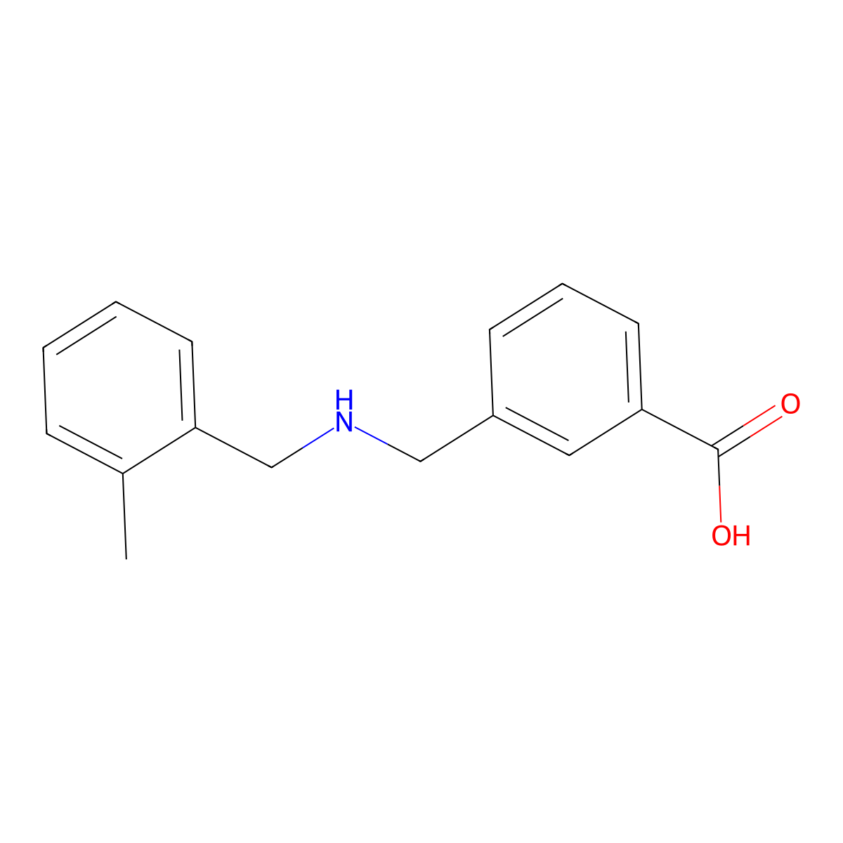 3-({[(2-Methylphenyl)methyl]amino}methyl)benzoic acid molecular structure, CAS 1780417-30-2
