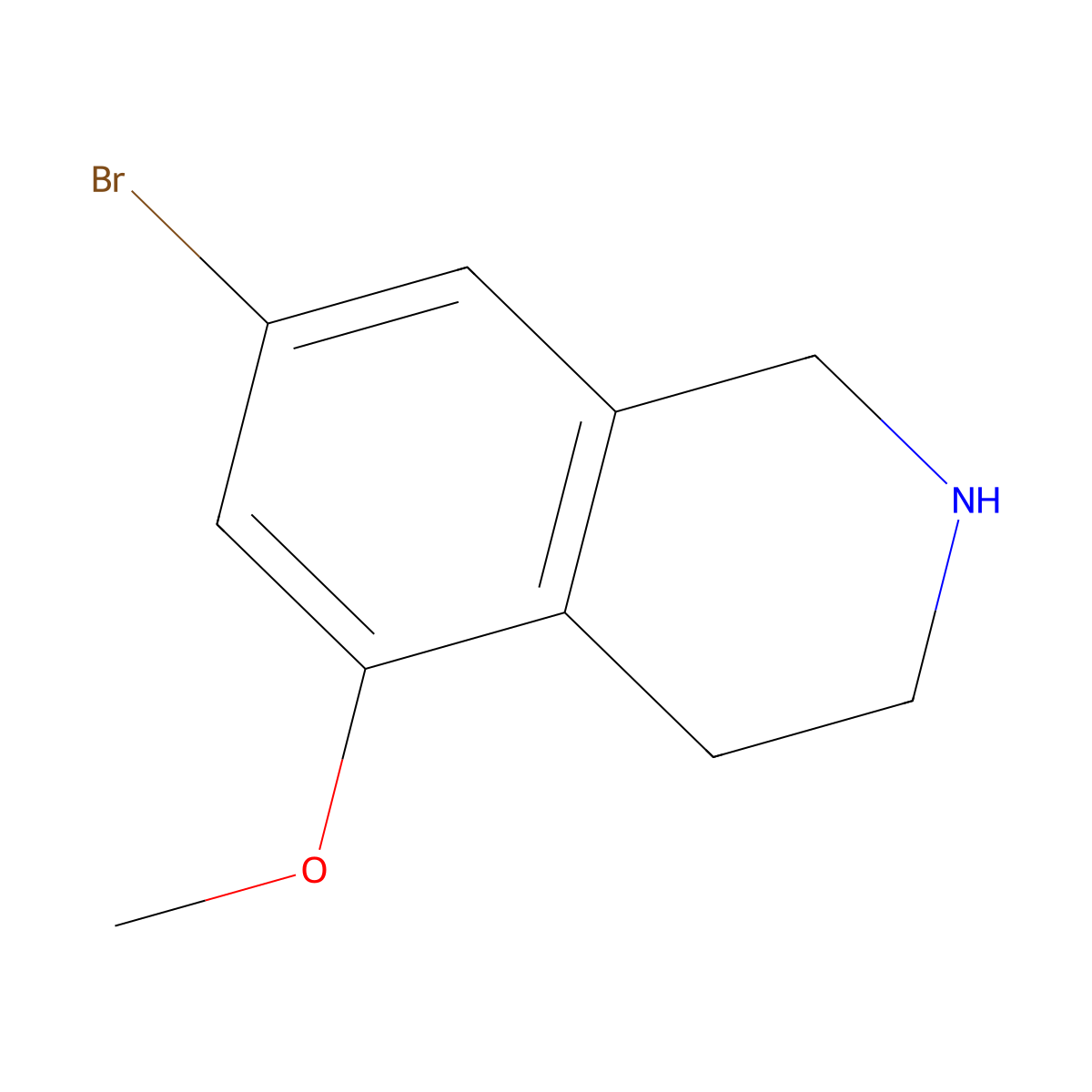 7-Bromo-5-methoxy-1,2,3,4-tetrahydroisoquinoline molecular structure, CAS 1780417-55-1