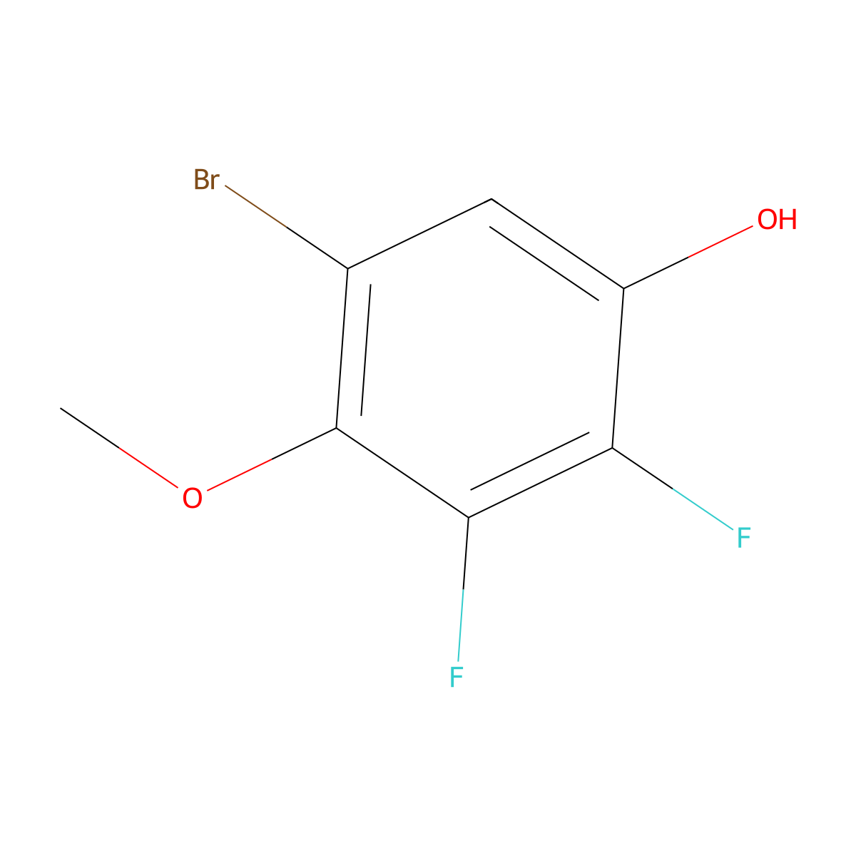 5-Bromo-2,3-difluoro-4-methoxyphenol molecular structure, CAS 1780419-99-9