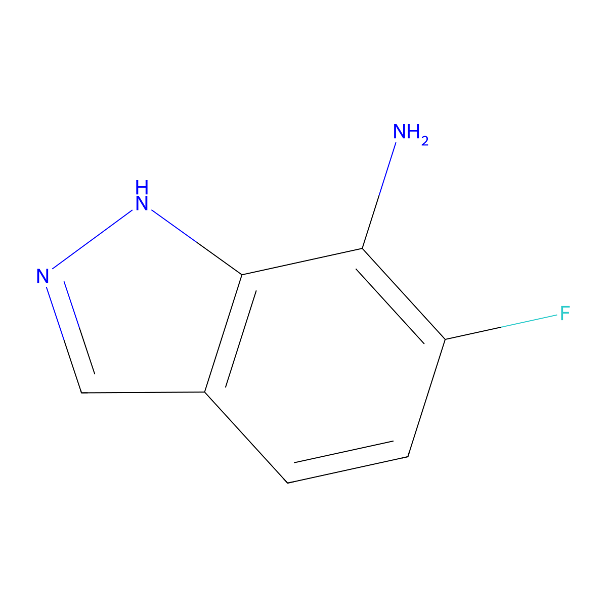 6-Fluoro-1H-indazol-7-amine molecular structure, CAS 1780425-08-2