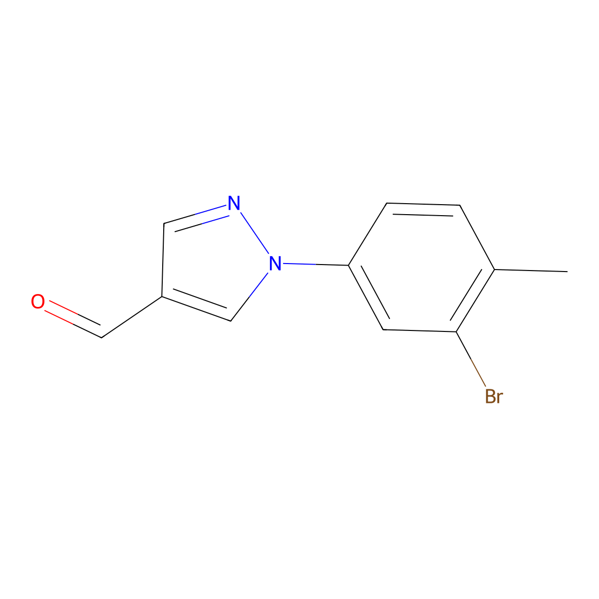 1-(3-Bromo-4-methylphenyl)-1H-pyrazole-4-carbaldehyde molecular structure, CAS 1780427-34-0