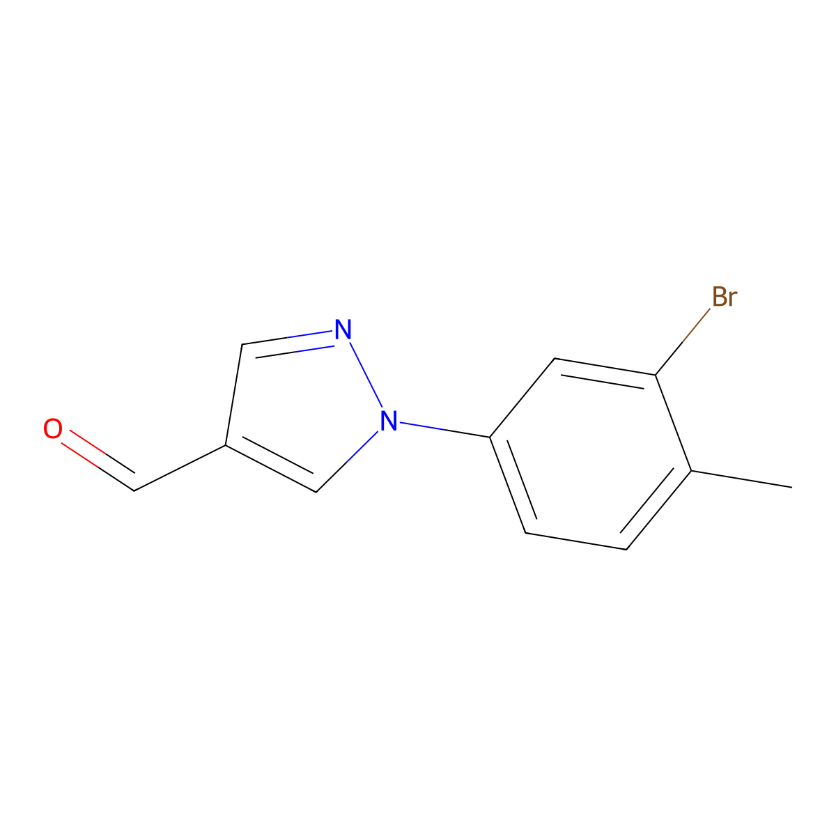 1-(3-Bromo-4-methylphenyl)-1H-pyrazole-4-carbaldehyde molecular structure, CAS 1780427-34-0