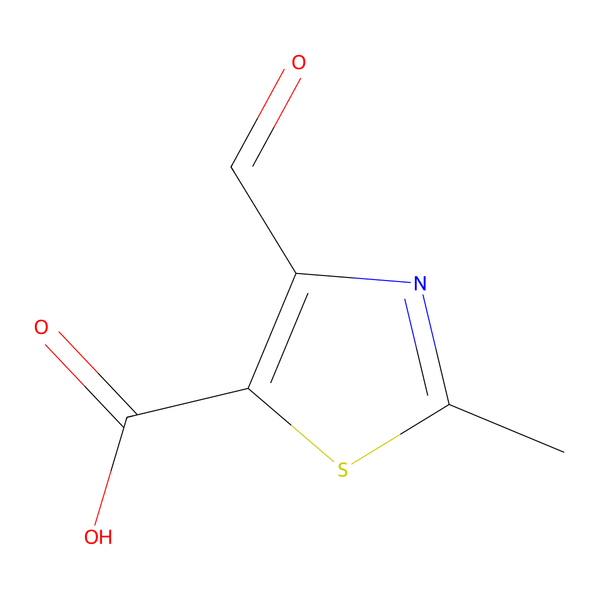 4-Formyl-2-methyl-1,3-thiazole-5-carboxylic acid molecular structure, CAS 1780433-33-1