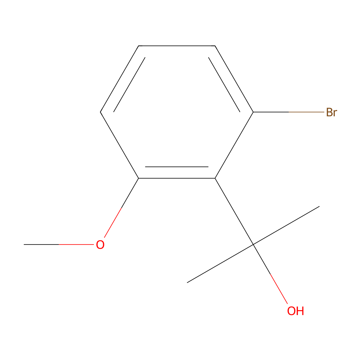2-(2-Bromo-6-methoxyphenyl)propan-2-ol molecular structure, CAS 1780434-33-4