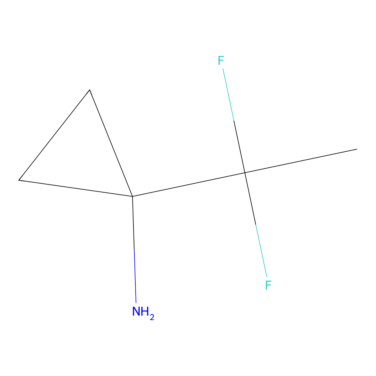 1-(1,1-Difluoroethyl)cyclopropan-1-amine molecular structure, CAS 1780438-66-5