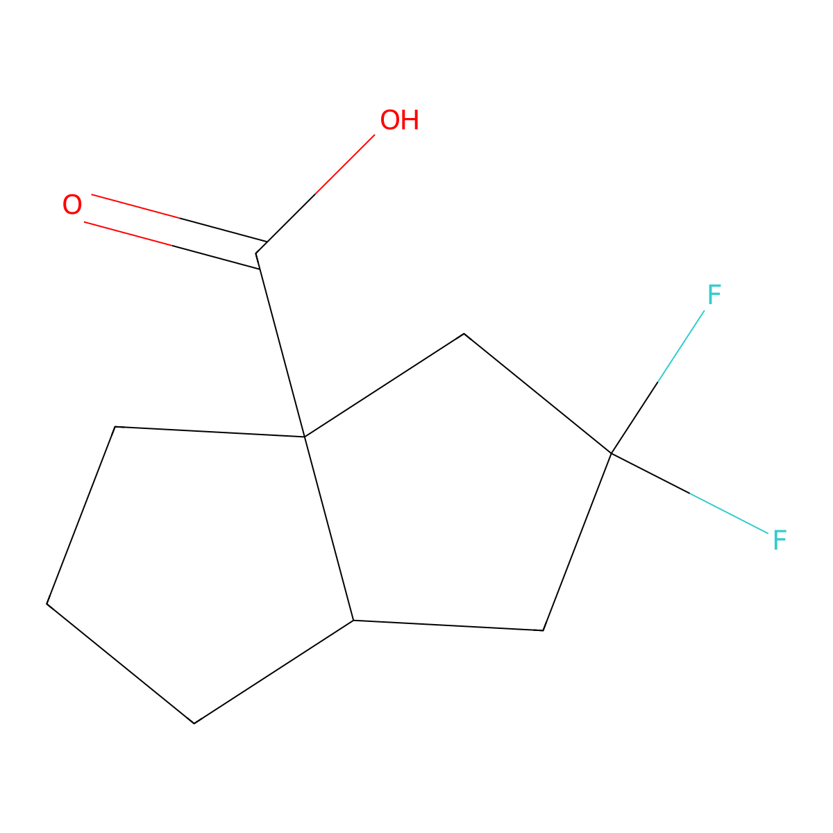2,2-Difluoro-octahydropentalene-3a-carboxylic acid molecular structure, CAS 1780441-20-4
