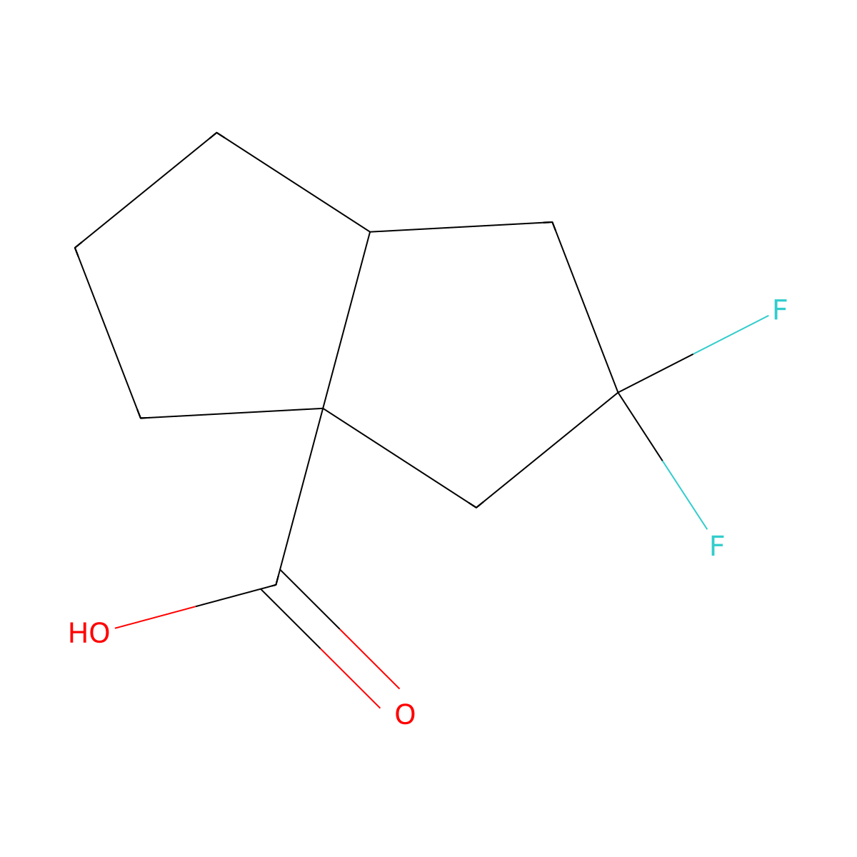 2,2-Difluoro-octahydropentalene-3a-carboxylic acid molecular structure, CAS 1780441-20-4