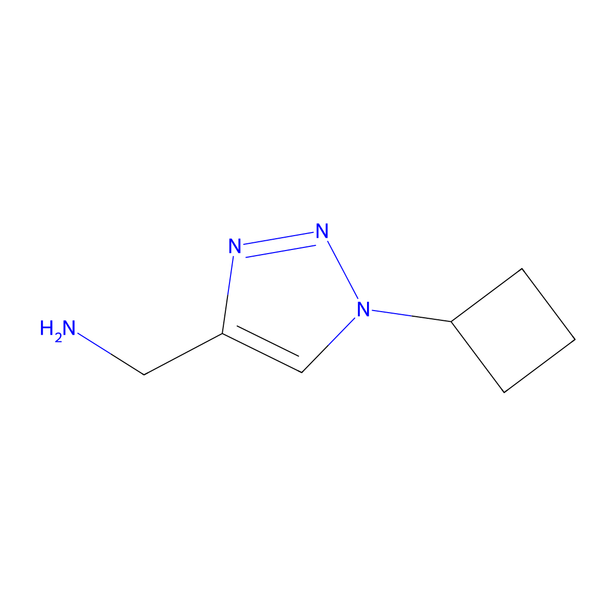 (1-cyclobutyl-1H-1,2,3-triazol-4-yl)methanamine molecular structure, CAS 1780443-37-9