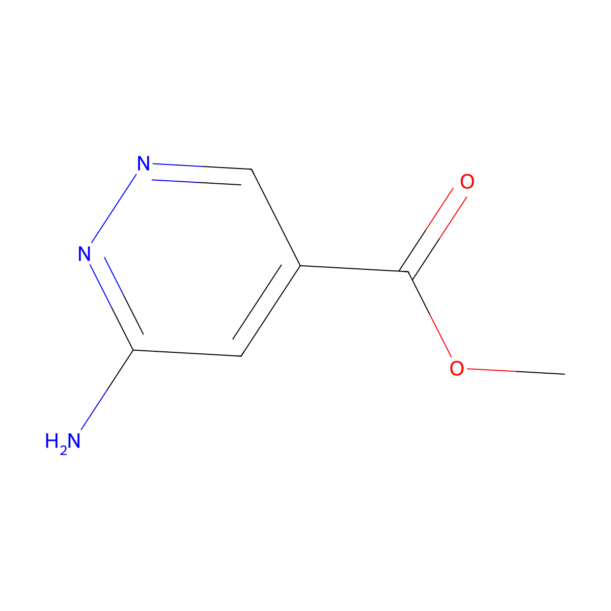 Methyl 6-aminopyridazine-4-carboxylate molecular structure, CAS 1780443-98-2