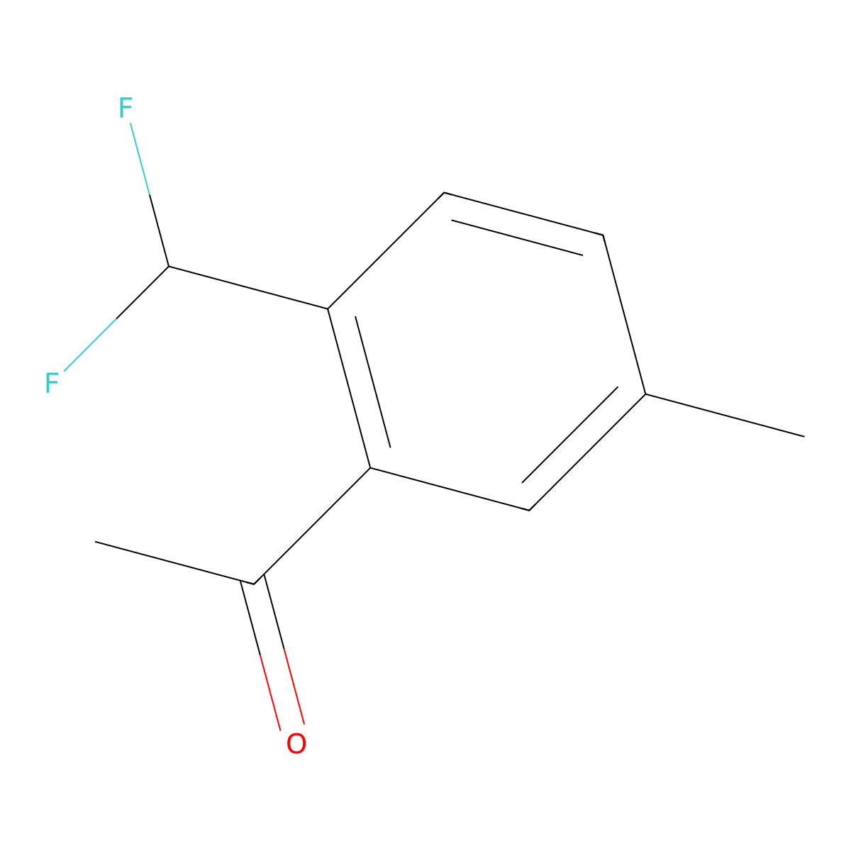 1-(2-(Difluoromethyl)-5-methylphenyl)ethan-1-one molecular structure, CAS 1780446-98-1