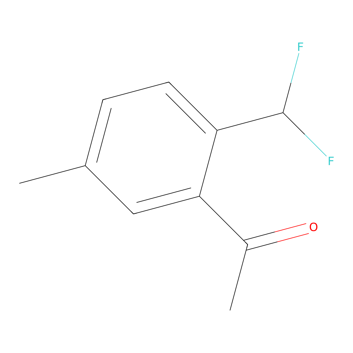 1-(2-(Difluoromethyl)-5-methylphenyl)ethan-1-one molecular structure, CAS 1780446-98-1
