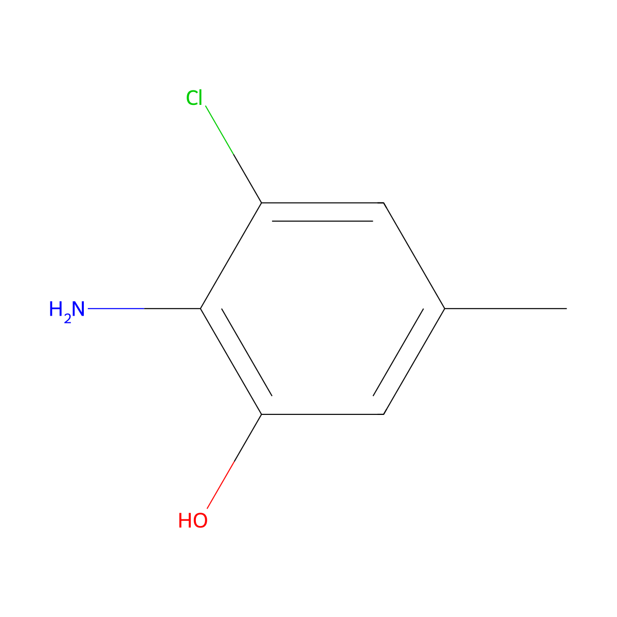 2-Amino-3-chloro-5-methylphenol molecular structure, CAS 1780449-40-2