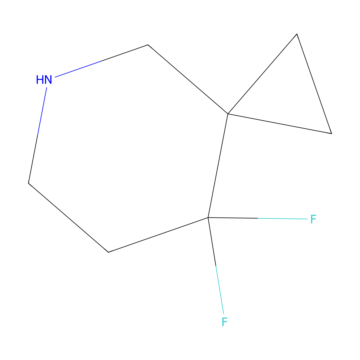 8,8-Difluoro-5-azaspiro[2.5]octane molecular structure, CAS 1780451-84-4