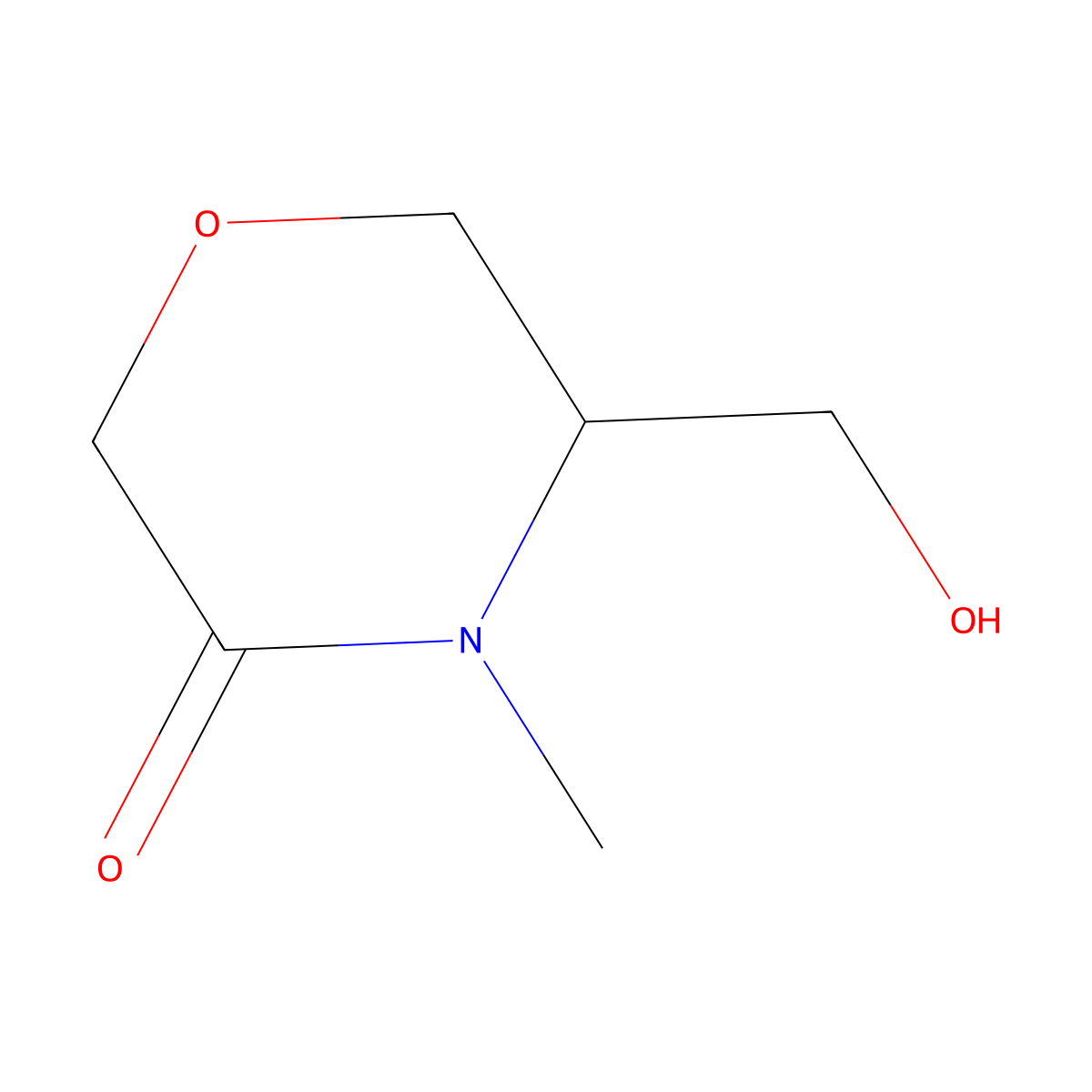5-(Hydroxymethyl)-4-methylmorpholin-3-one molecular structure, CAS 1780456-89-4