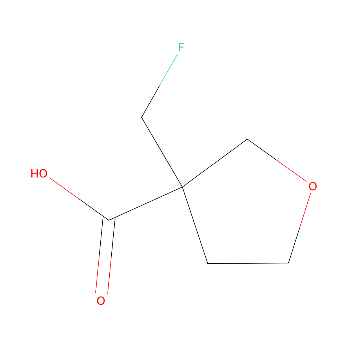 3-(Fluoromethyl)tetrahydrofuran-3-carboxylic acid molecular structure, CAS 1780457-15-9