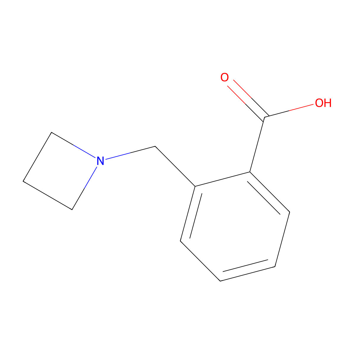 2-(Azetidin-1-ylmethyl)benzoic acid molecular structure, CAS 1780459-02-0