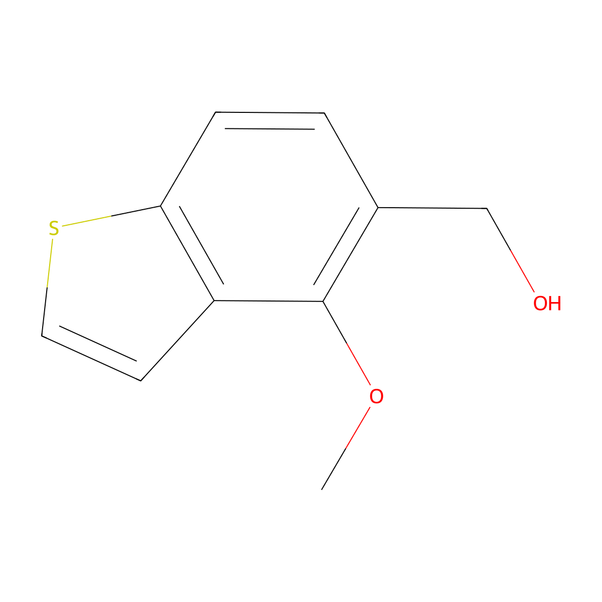 (4-Methoxy-1-benzothiophen-5-yl)methanol molecular structure, CAS 1780461-17-7
