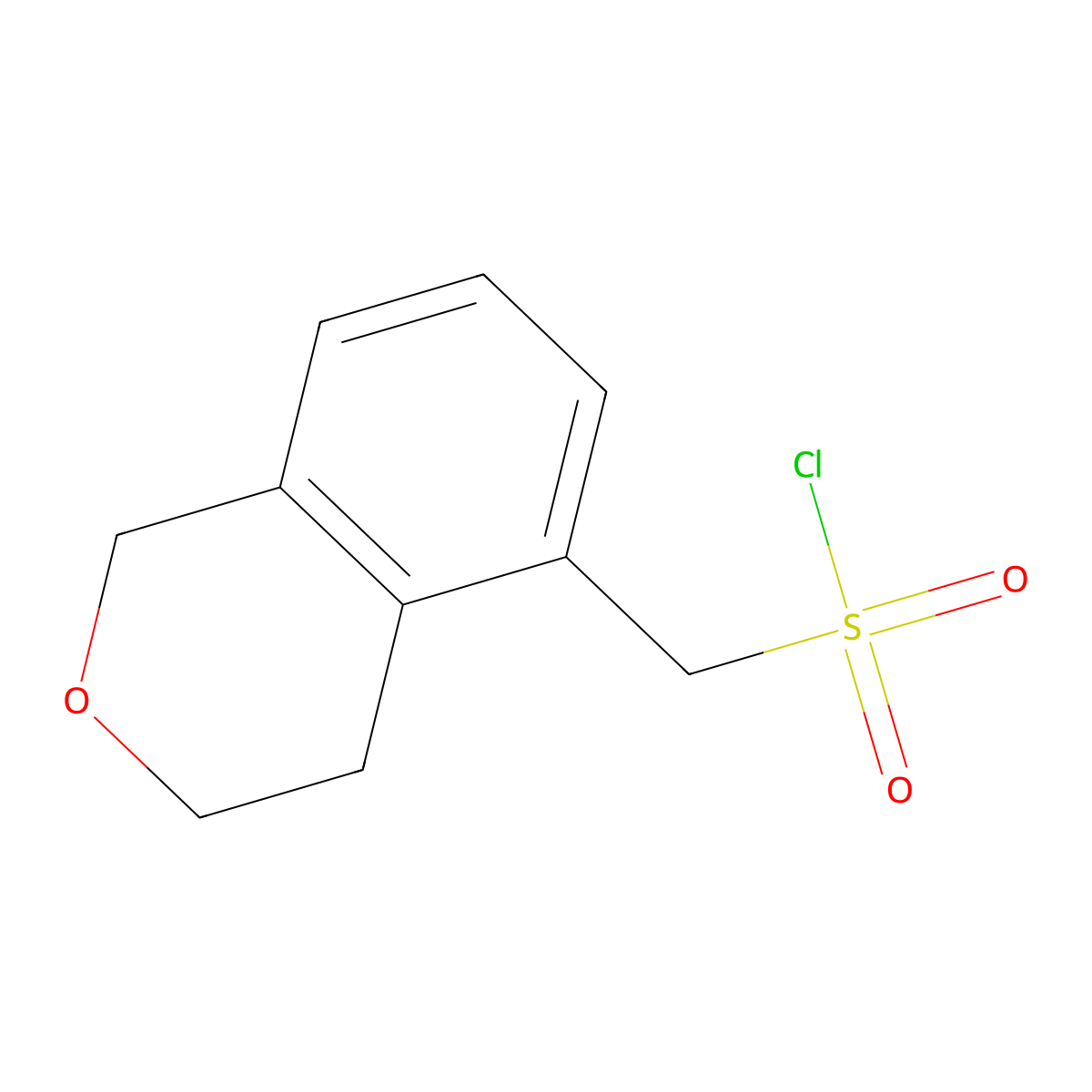 (3,4-Dihydro-1H-2-benzopyran-5-yl)methanesulfonylchloride molecular structure, CAS 1780461-29-1