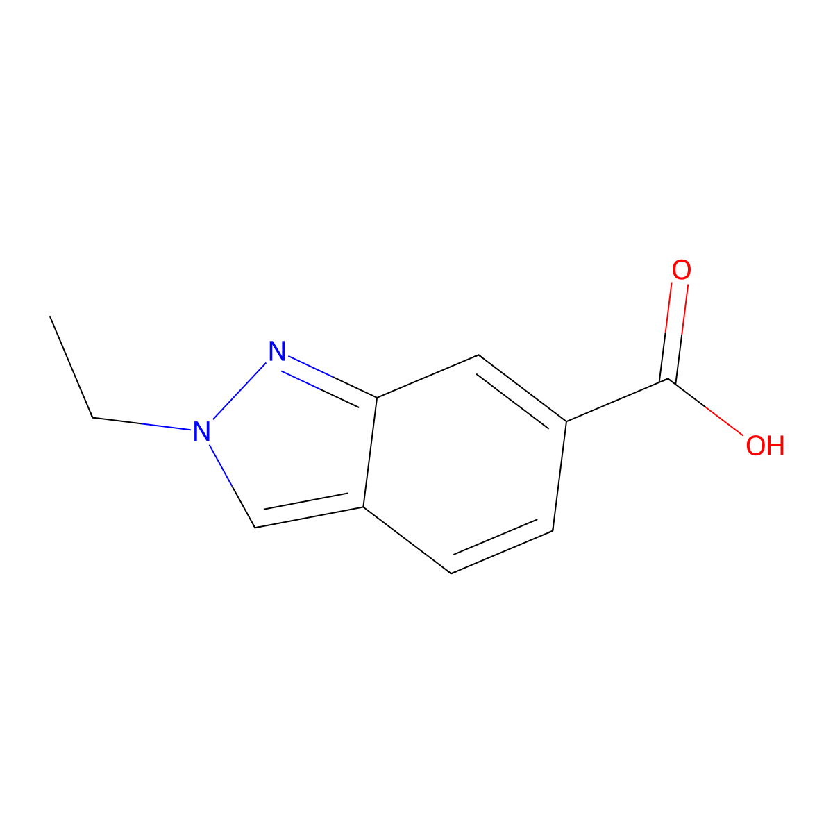 2-Ethylindazole-6-carboxylic acid molecular structure, CAS 1780467-74-4