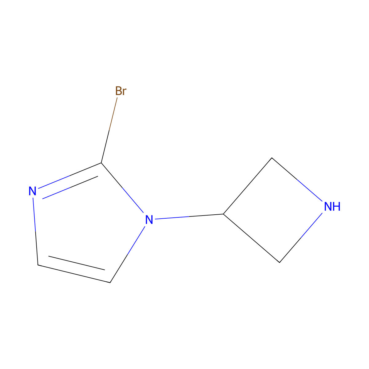 1-(azetidin-3-yl)-2-bromo-1H-imidazole molecular structure, CAS 1780472-49-2