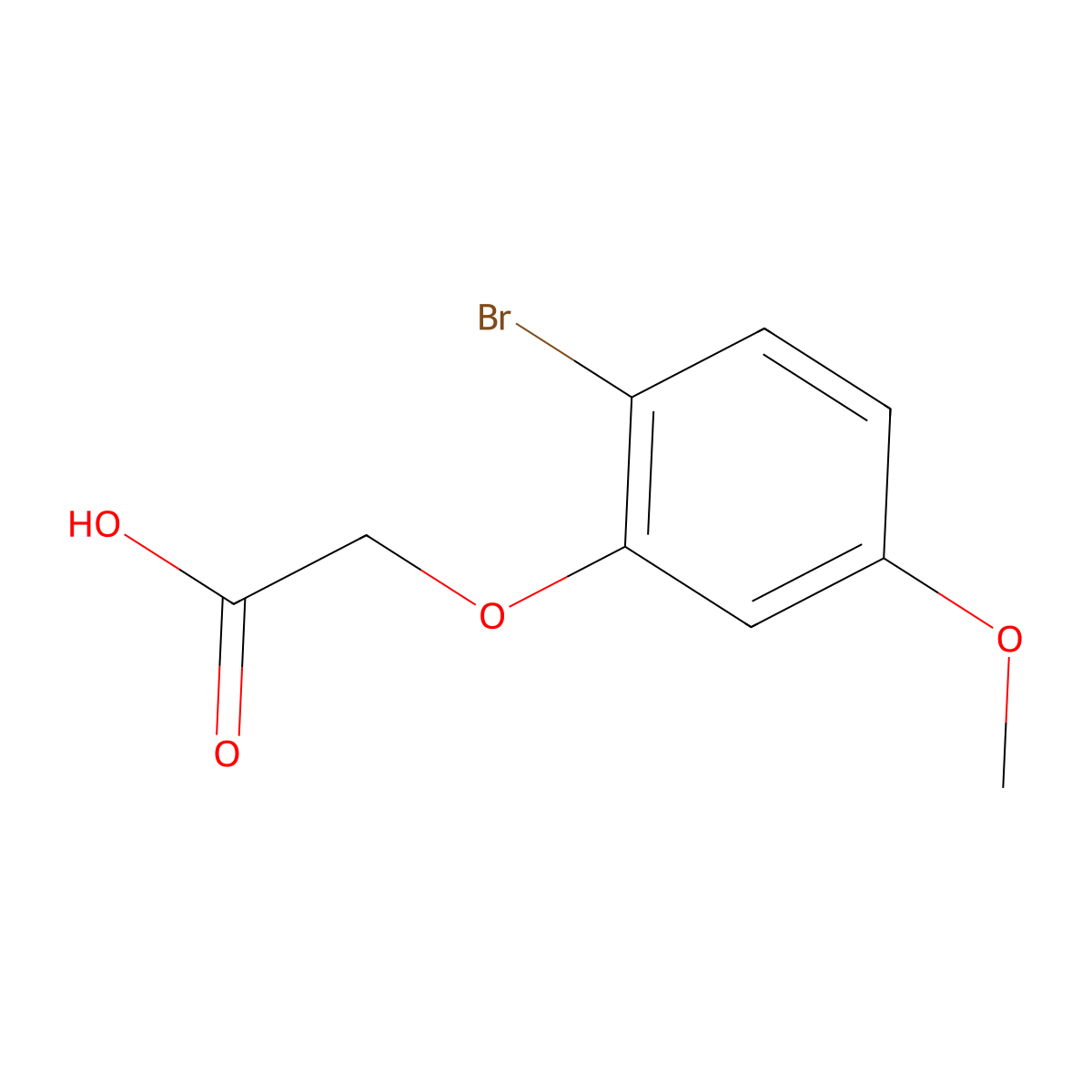 2-(2-Bromo-5-methoxyphenoxy)acetic acid molecular structure, CAS 1780475-50-4