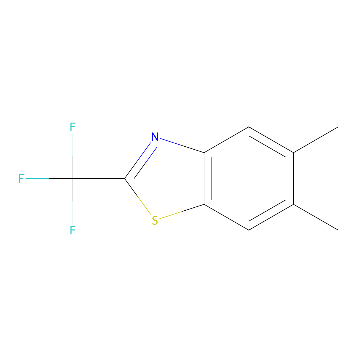 5,6-Dimethyl-2-(trifluoromethyl)benzo[d]thiazole molecular structure, CAS 1780476-65-4