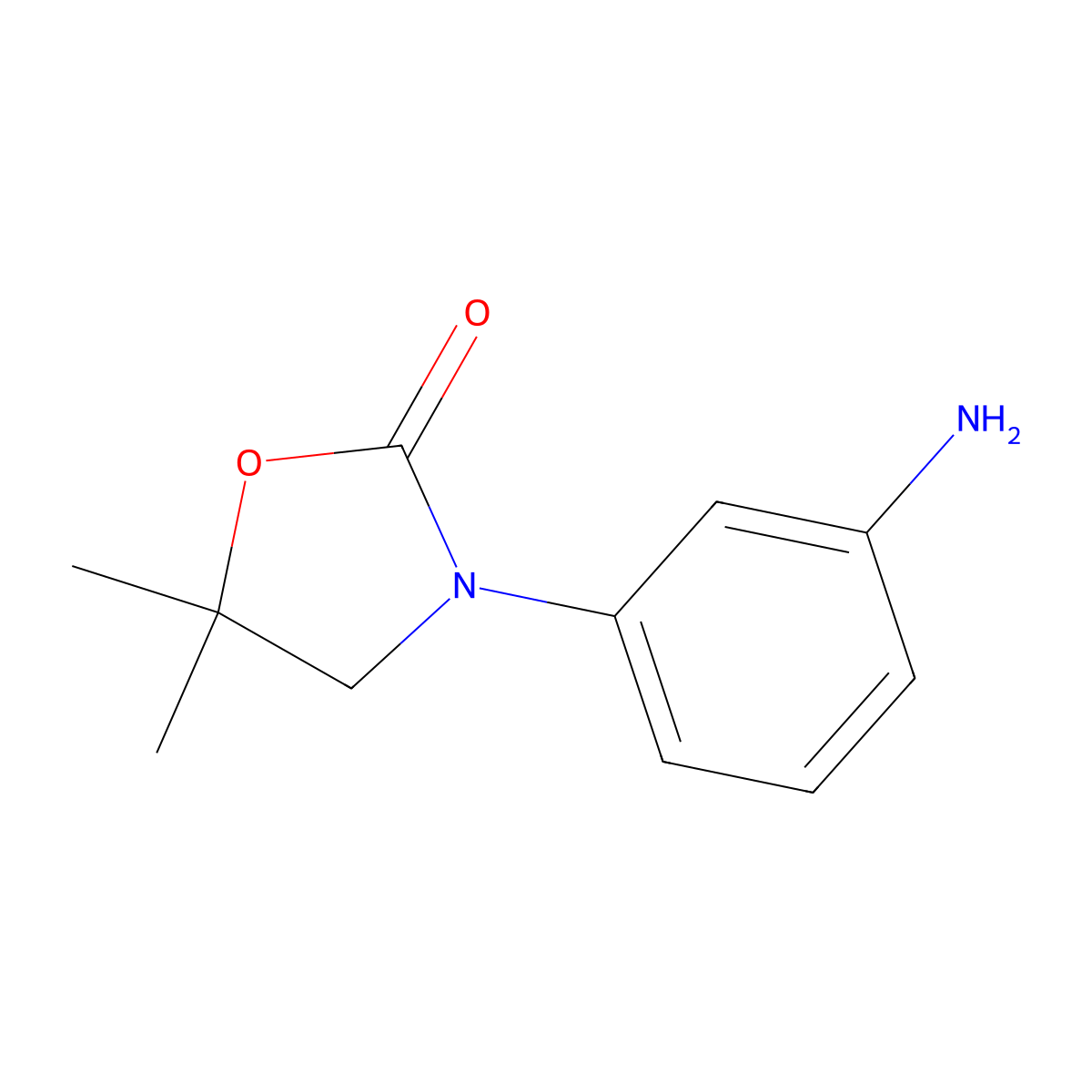 3-(3-Aminophenyl)-5,5-dimethyl-1,3-oxazolidin-2-one molecular structure, CAS 1780477-78-2