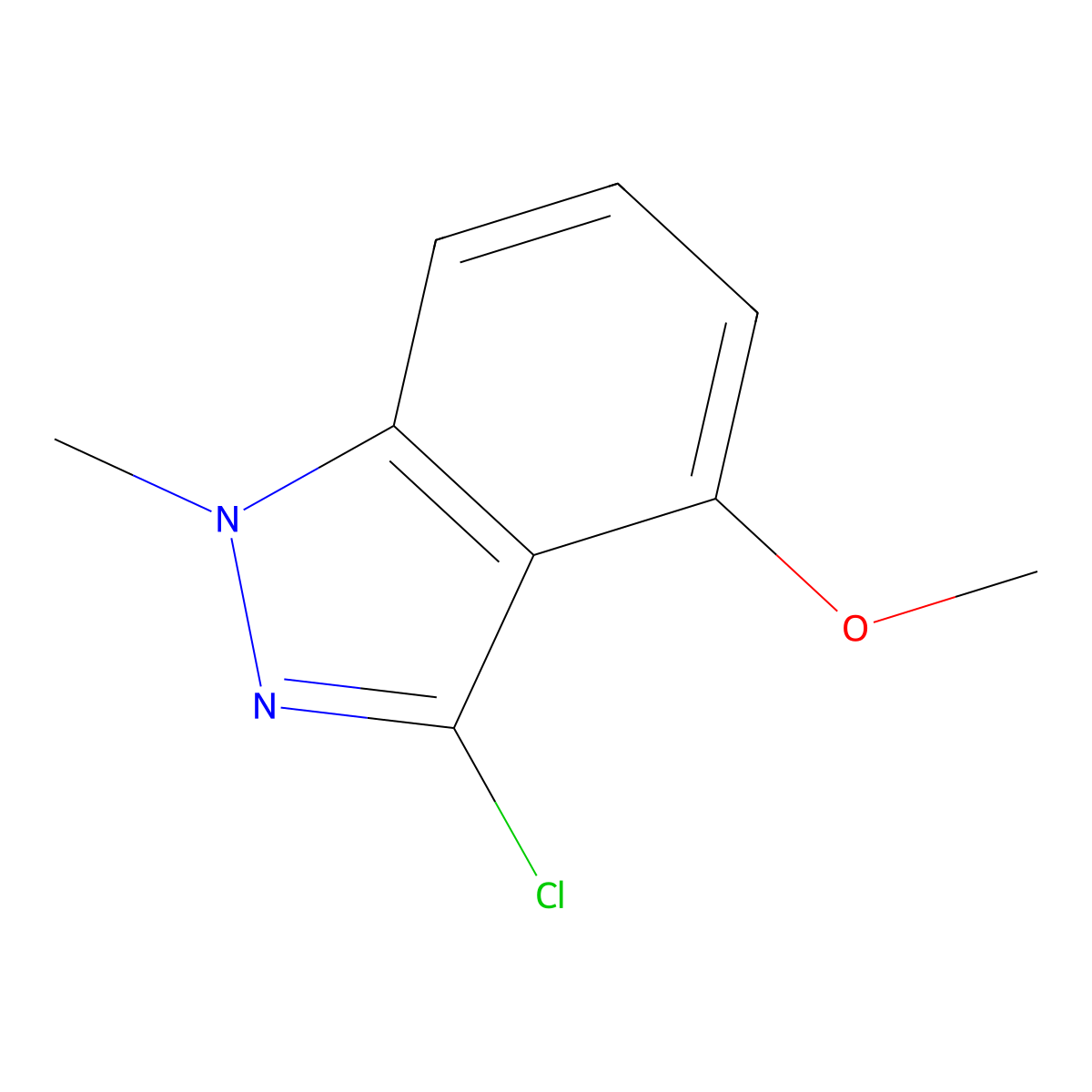 3-Chloro-4-methoxy-1-methyl-1H-indazole molecular structure, CAS 1780480-20-7