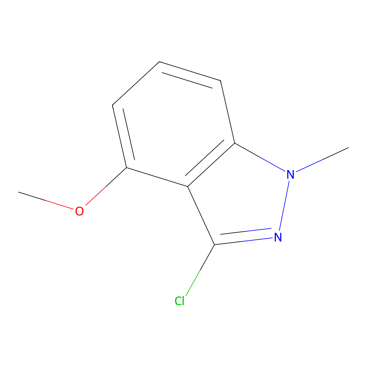 3-Chloro-4-methoxy-1-methyl-1H-indazole molecular structure, CAS 1780480-20-7