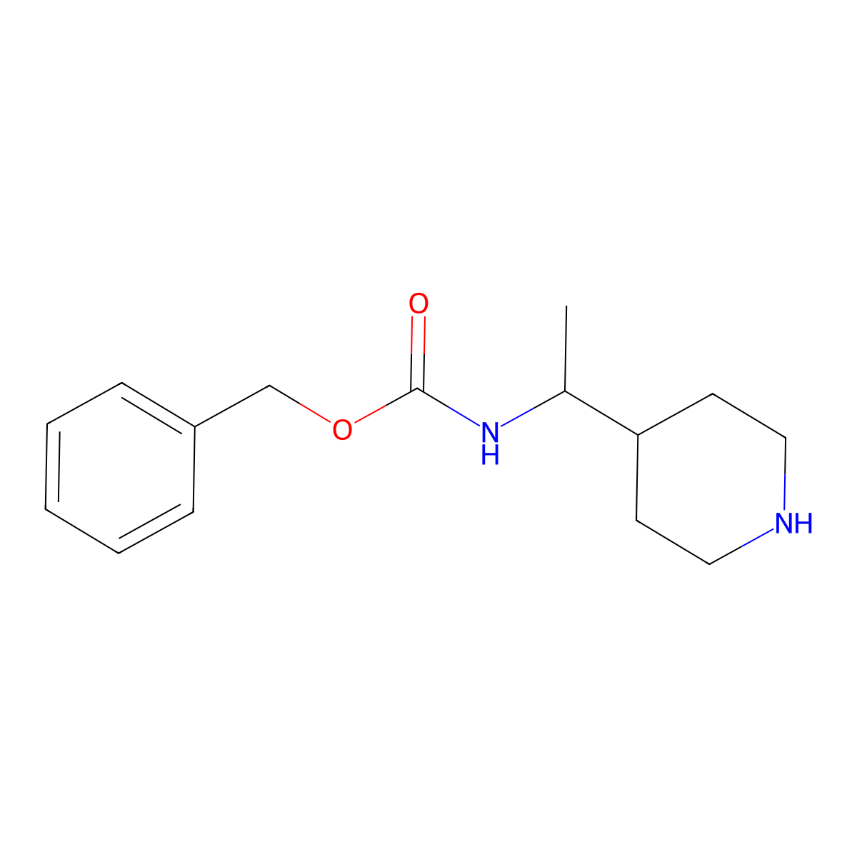 benzyl N-(1-piperidin-4-ylethyl)carbamate molecular structure, CAS 1780482-59-8