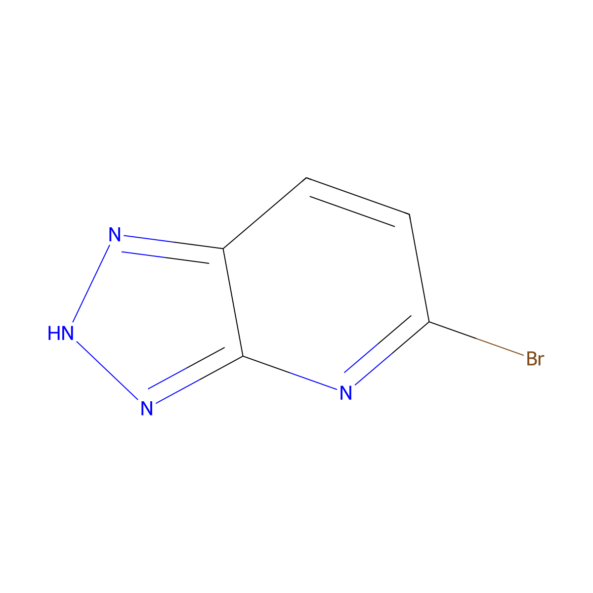 5-bromo-1H-[1,2,3]triazolo[4,5-b]pyridine molecular structure, CAS 1780486-32-9