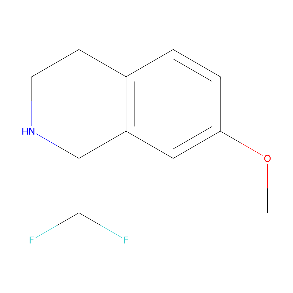 1-(Difluoromethyl)-7-methoxy-1,2,3,4-tetrahydroisoquinoline molecular structure, CAS 1780488-92-7