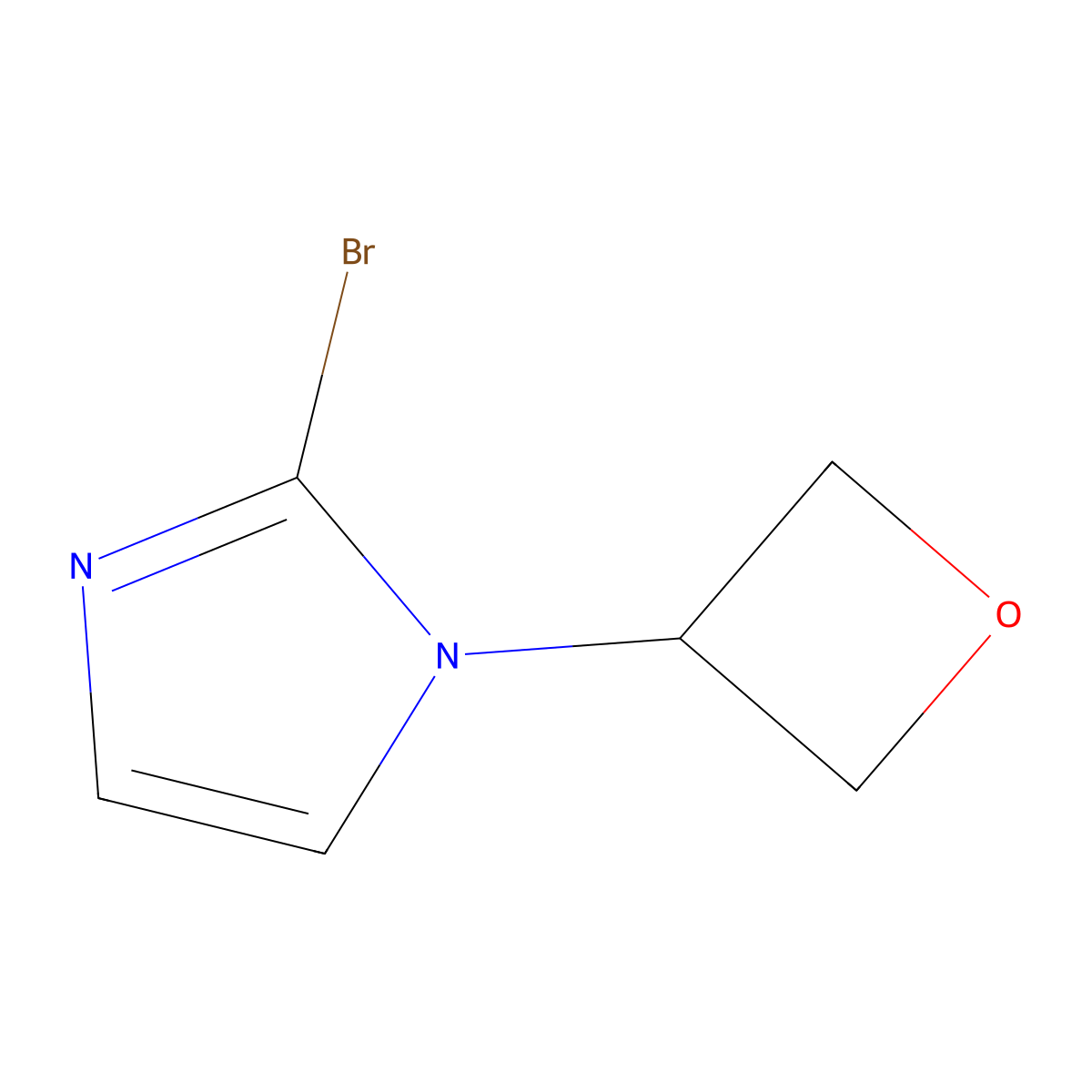 2-Bromo-1-(oxetan-3-YL)-1H-imidazole molecular structure, CAS 1780490-85-8