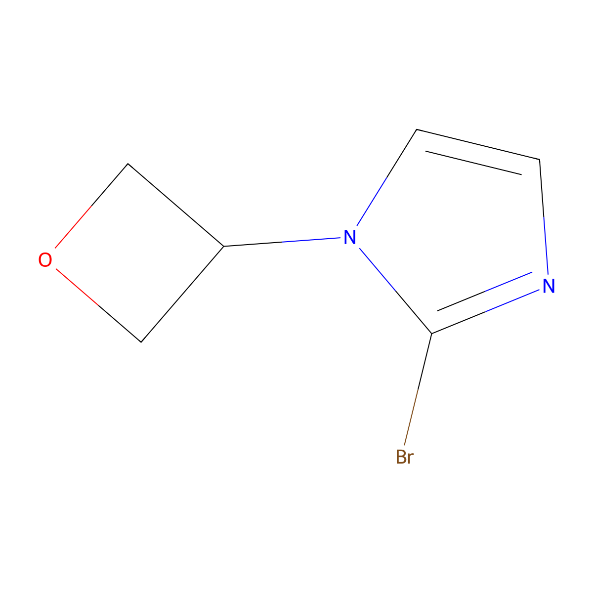 2-Bromo-1-(oxetan-3-YL)-1H-imidazole molecular structure, CAS 1780490-85-8