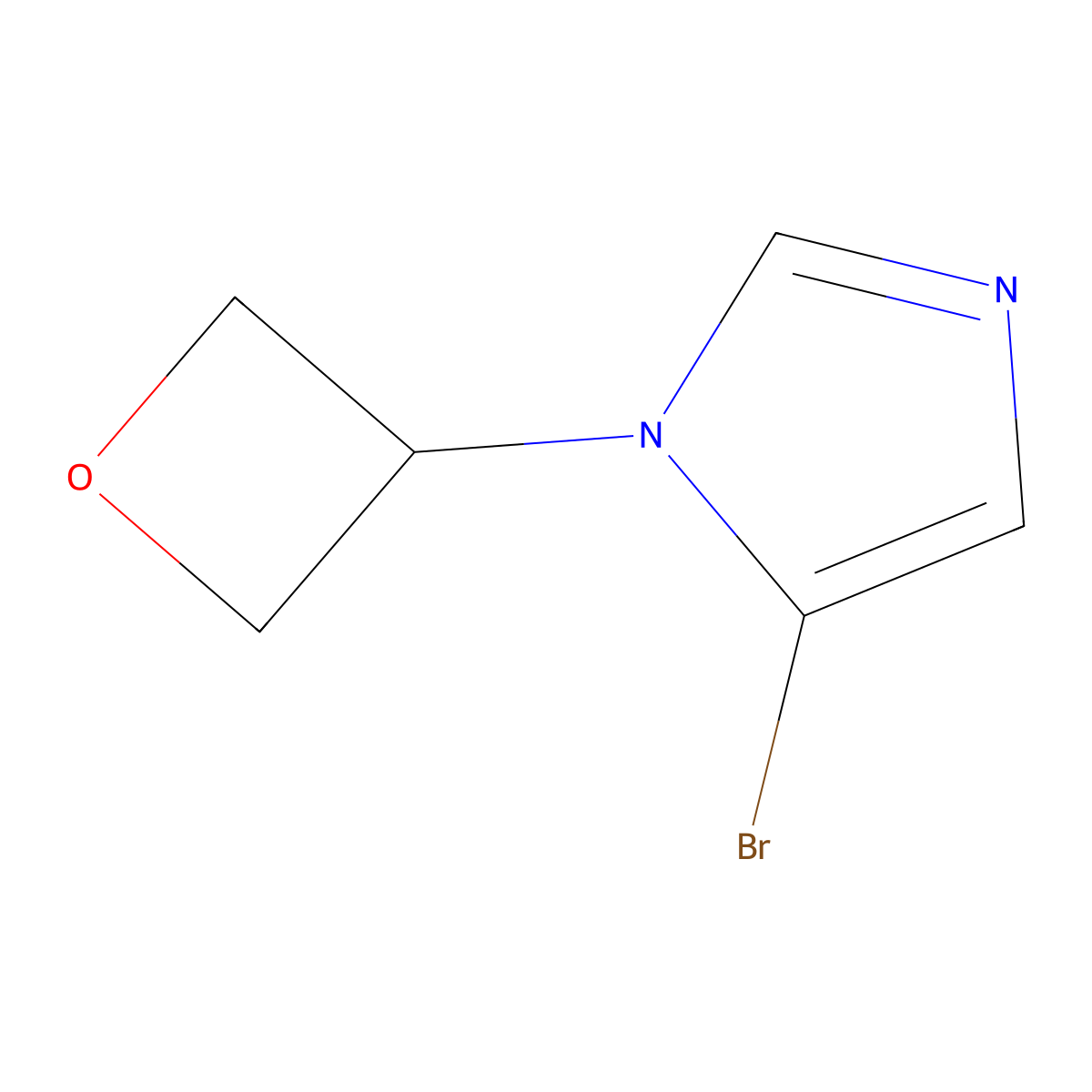 5-bromo-1-(oxetan-3-yl)-1H-imidazole molecular structure, CAS 1780490-92-7