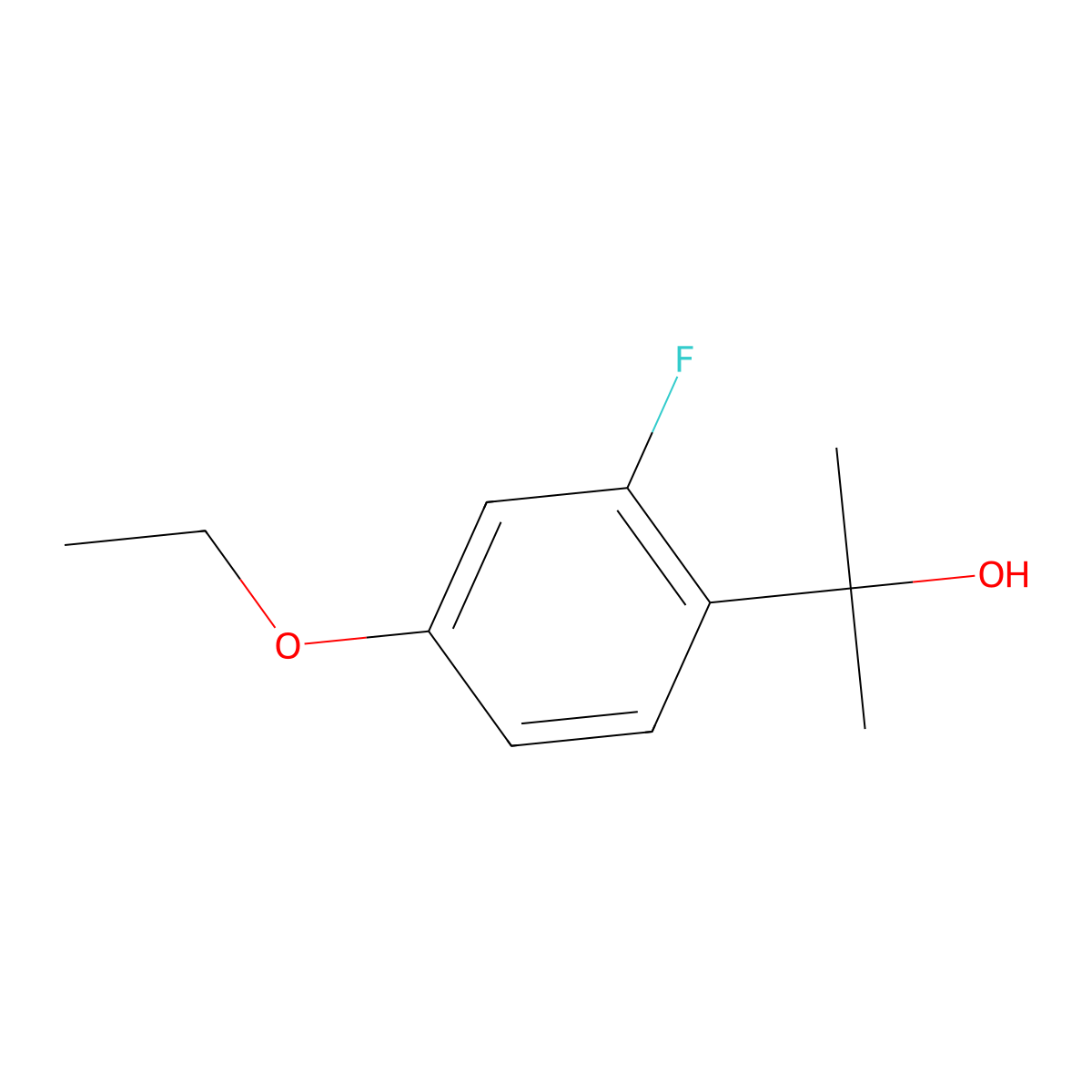 2-(4-Ethoxy-2-fluorophenyl)propan-2-ol molecular structure, CAS 1780492-14-9