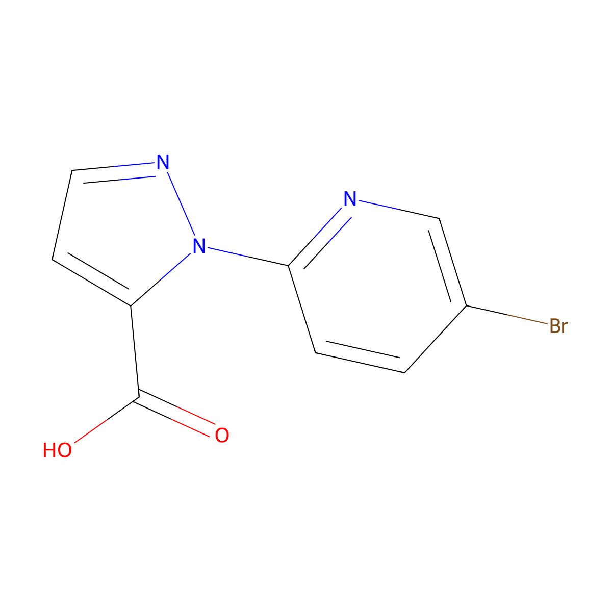 2-(5-Bromo-2-pyridinyl)pyrazole-3-carboxylic acid molecular structure, CAS 1780494-84-9