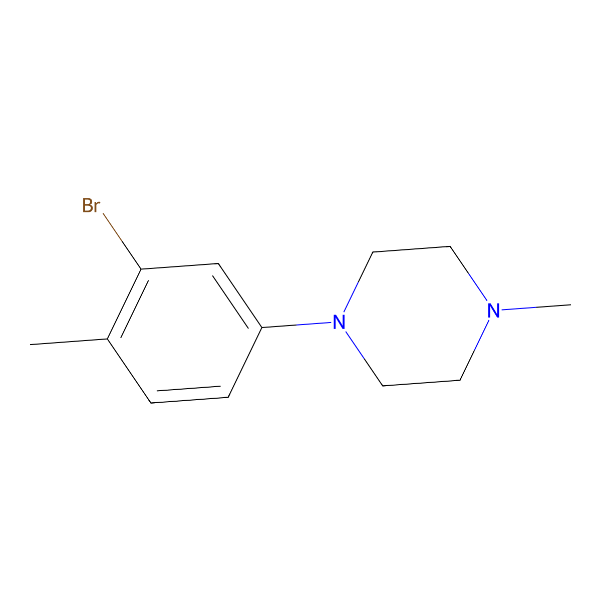 1-(3-Bromo-4-methylphenyl)-4-methylpiperazine molecular structure, CAS 1780496-05-0
