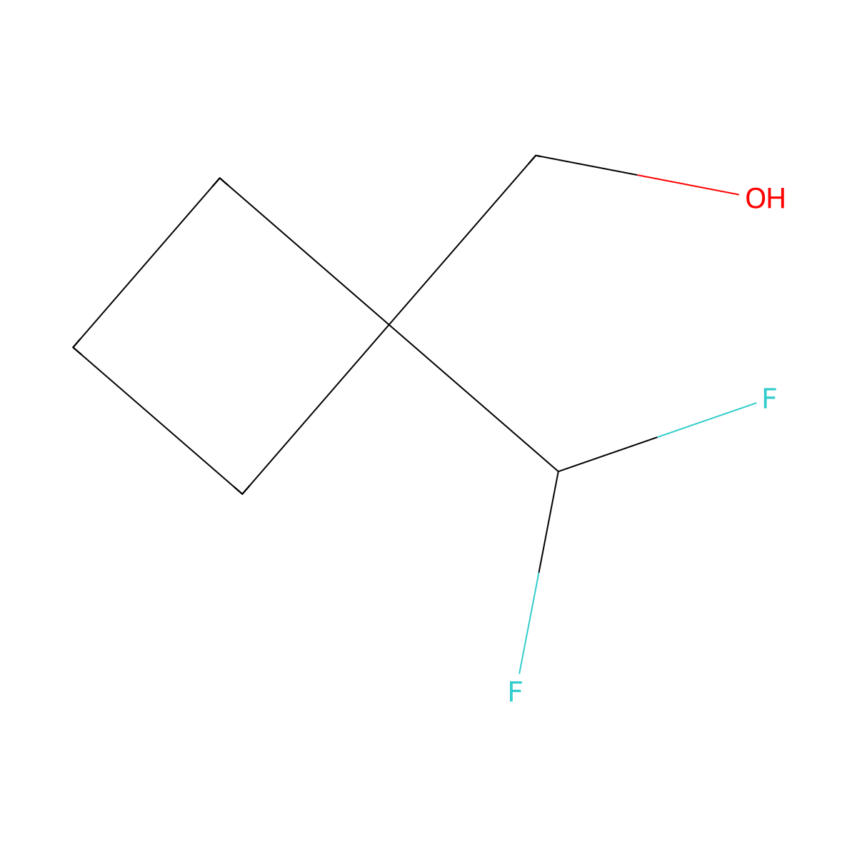 [1-(Difluoromethyl)cyclobutyl]methanol molecular structure, CAS 1780499-30-0
