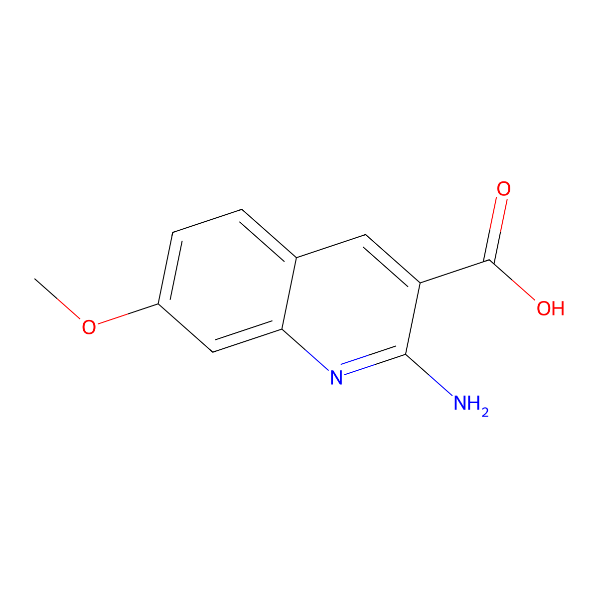 2-Amino-7-methoxyquinoline-3-carboxylic acid molecular structure, CAS 1780503-79-8