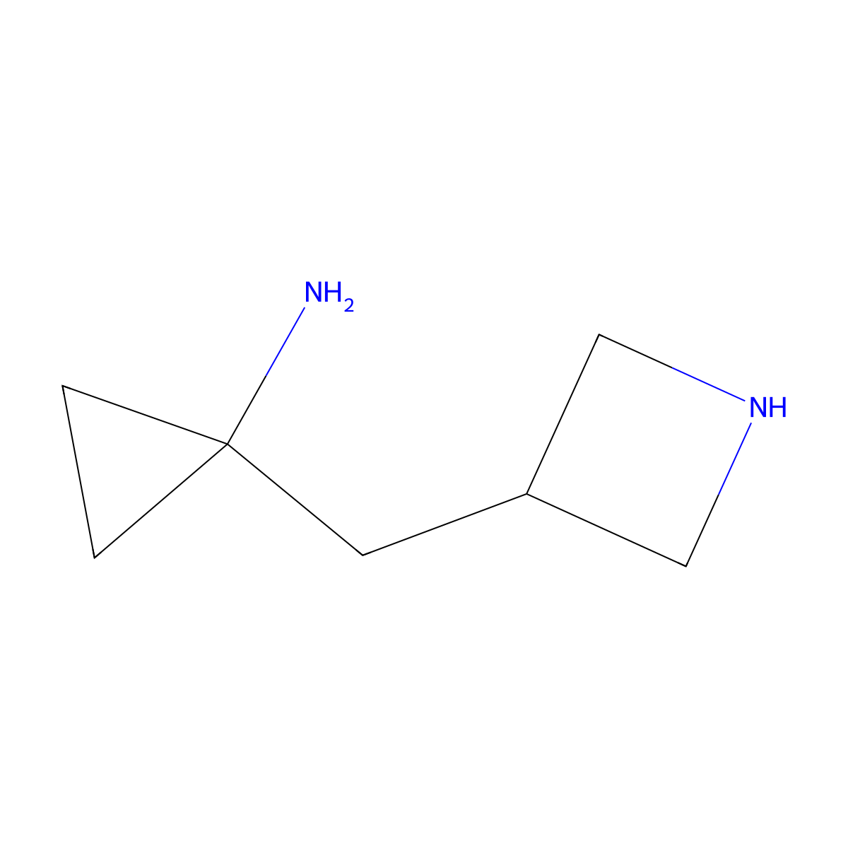 1-[(Azetidin-3-yl)methyl]cyclopropan-1-amine molecular structure, CAS 1780507-30-3