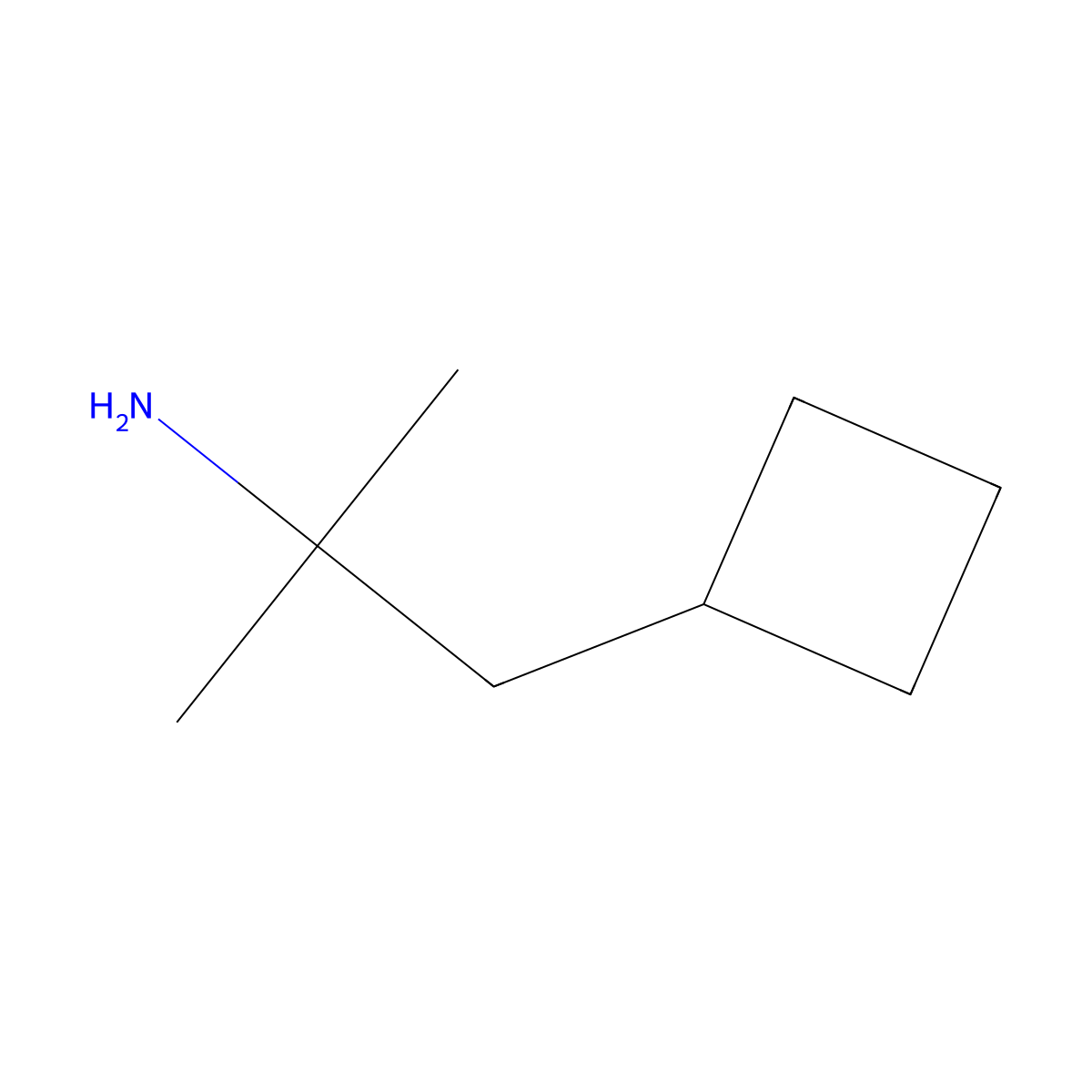 1-Cyclobutyl-2-methylpropan-2-amine molecular structure, CAS 1780507-60-9