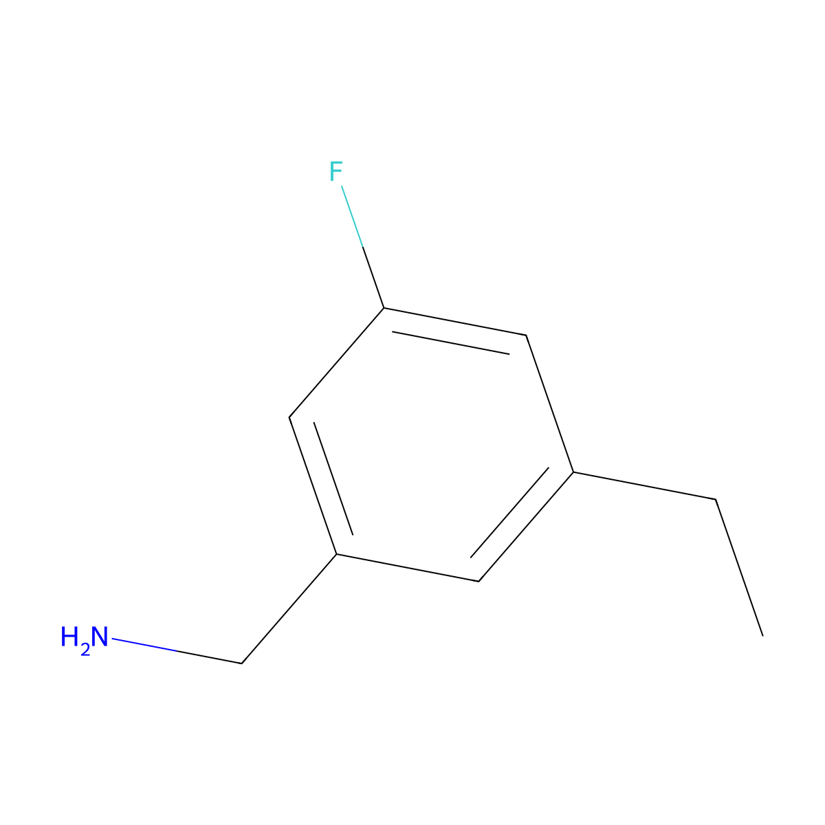 3-Ethyl-5-fluoro-benzylamine molecular structure, CAS 1780509-03-6
