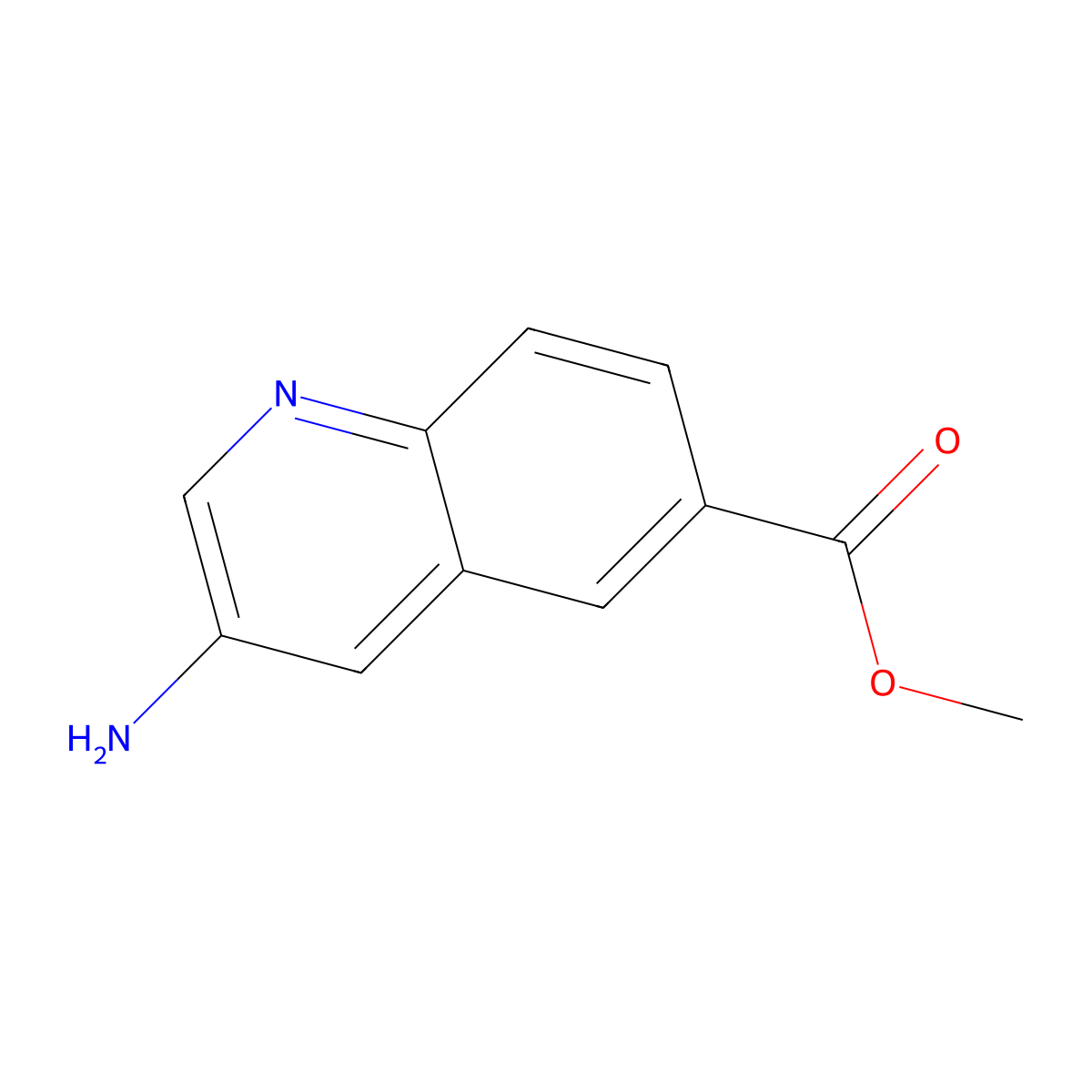 Methyl 3-aminoquinoline-6-carboxylate molecular structure, CAS 1780509-06-9