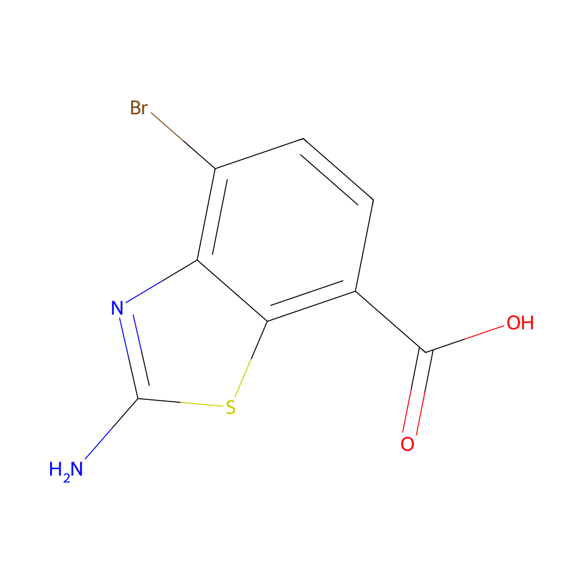 2-Amino-4-bromo-1,3-benzothiazole-7-carboxylic acid molecular structure, CAS 1780509-82-1
