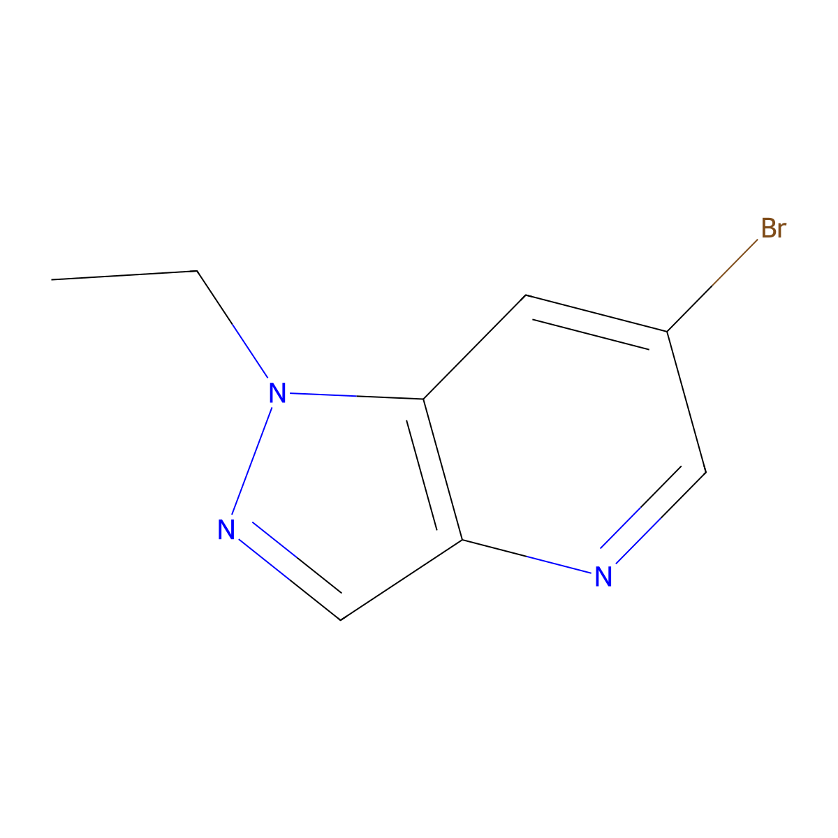6-bromo-1-ethyl-1H-pyrazolo[4,3-b]pyridine molecular structure, CAS 1780513-20-3