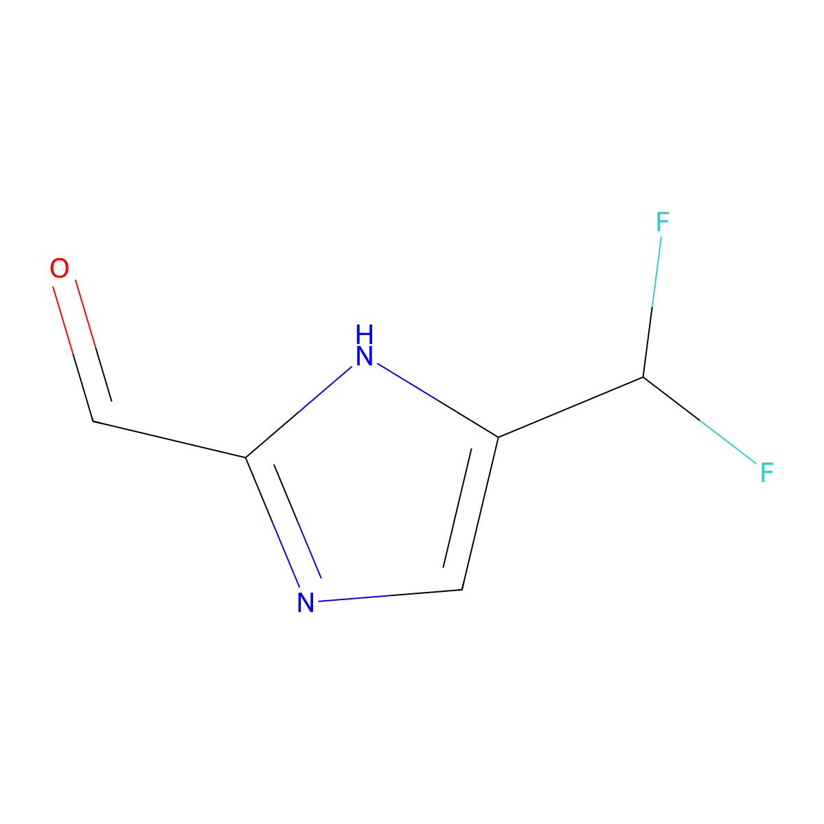 5-(Difluoromethyl)-1H-imidazole-2-carbaldehyde molecular structure, CAS 1780514-19-3