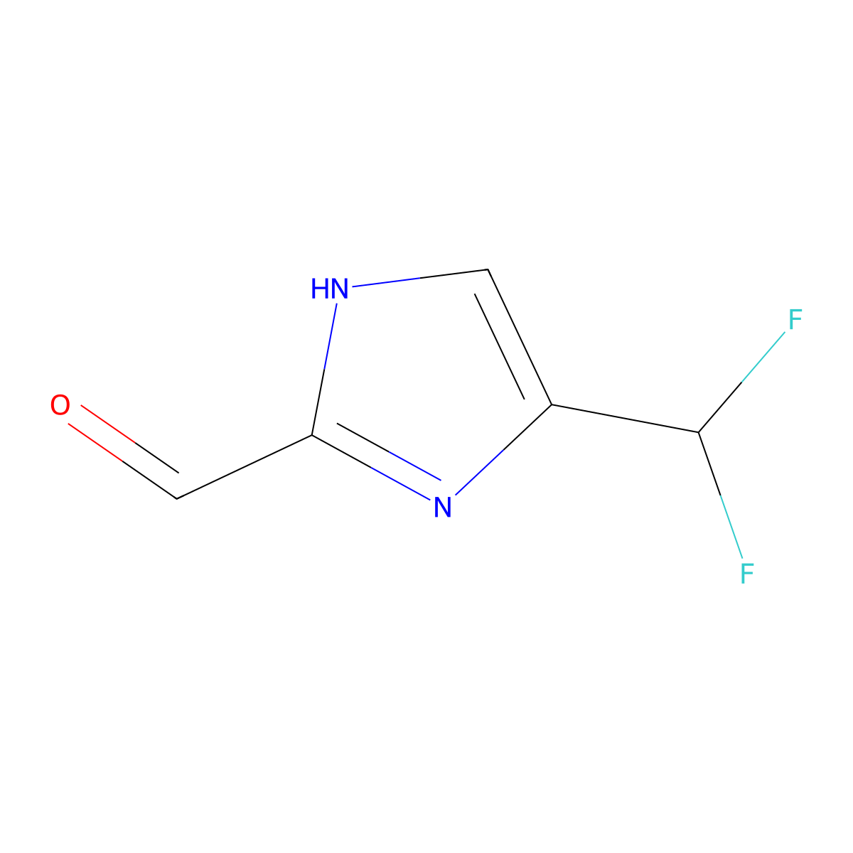 5-(Difluoromethyl)-1H-imidazole-2-carbaldehyde molecular structure, CAS 1780514-19-3