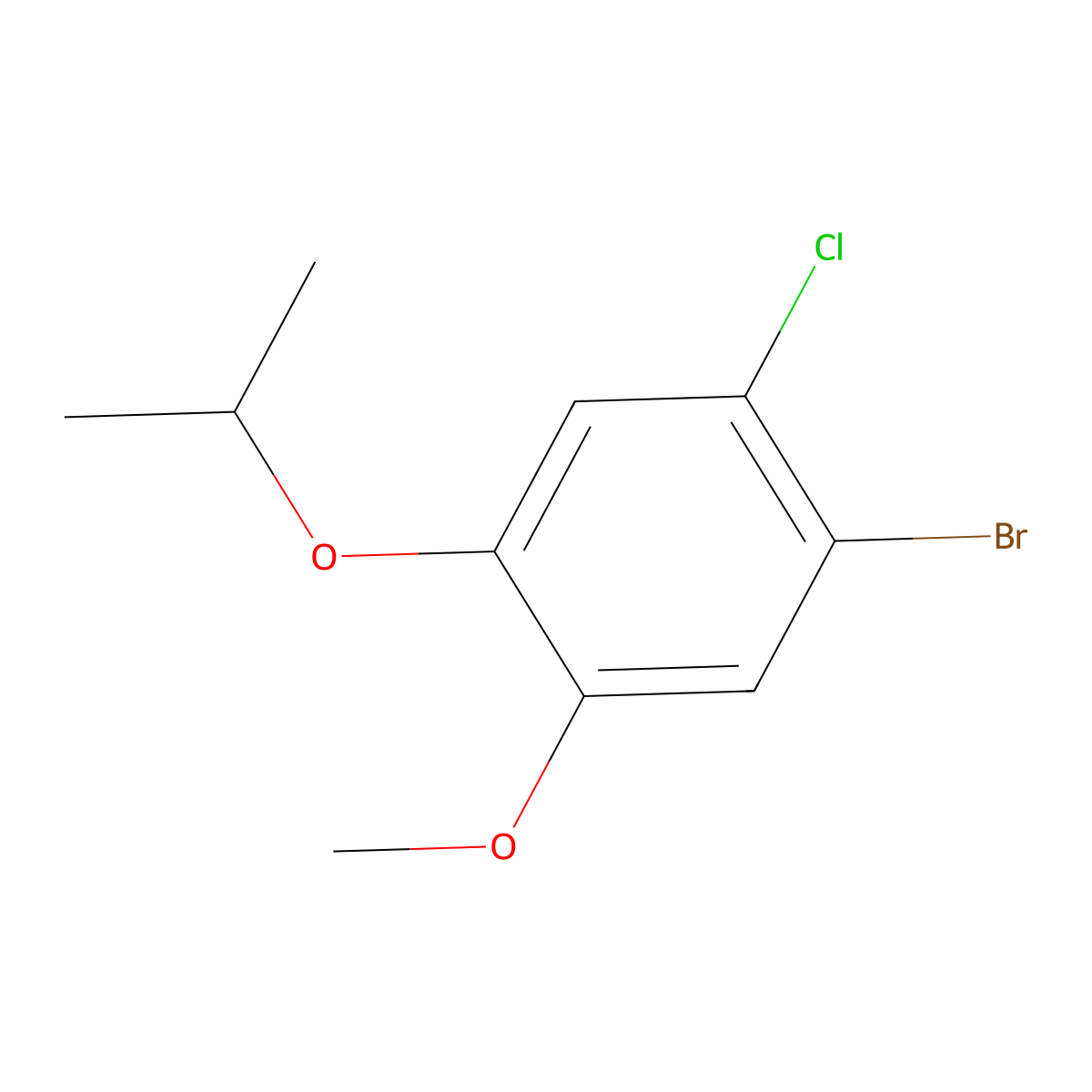 1-Bromo-2-chloro-4-isopropoxy-5-methoxybenzene molecular structure, CAS 1780516-68-8