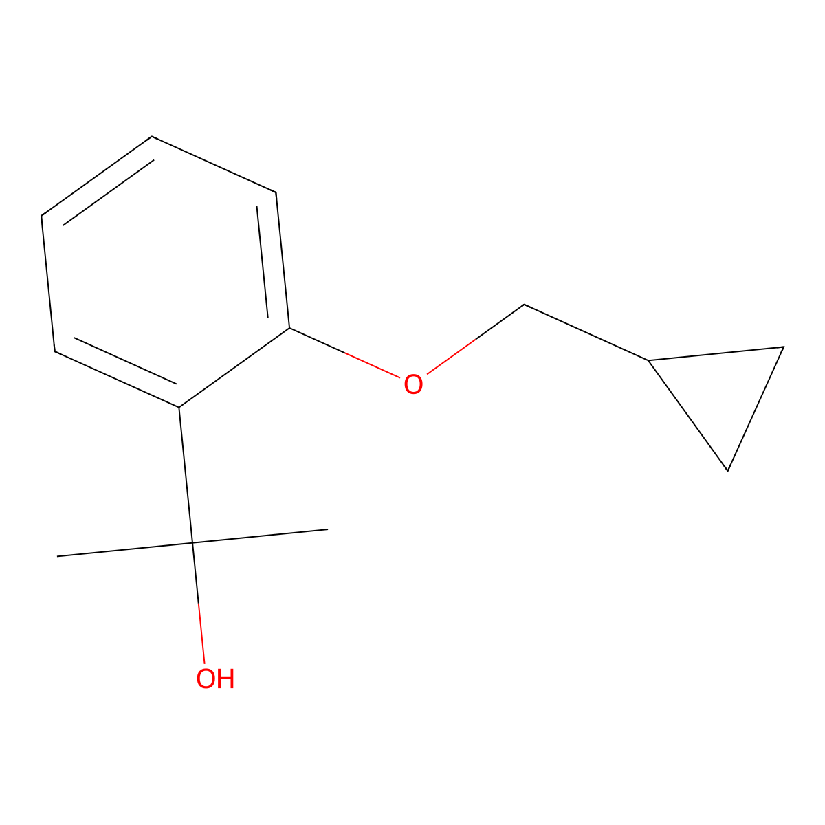 2-(Cyclopropylmethoxy)-alpha,alpha-dimethylbenZenemethanol molecular structure, CAS 1780525-39-4